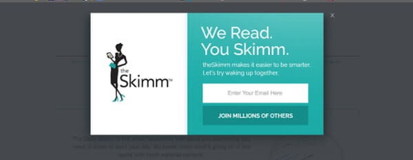 Call-to-Action Example Skimm