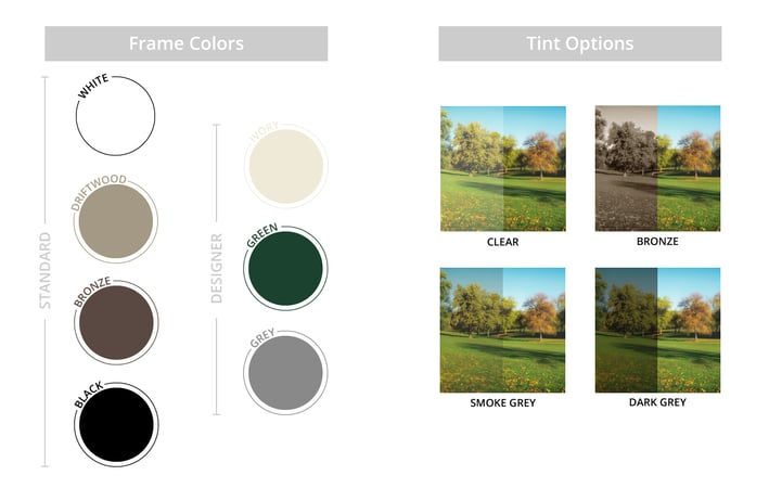 Sunspace Color & Tint Guide